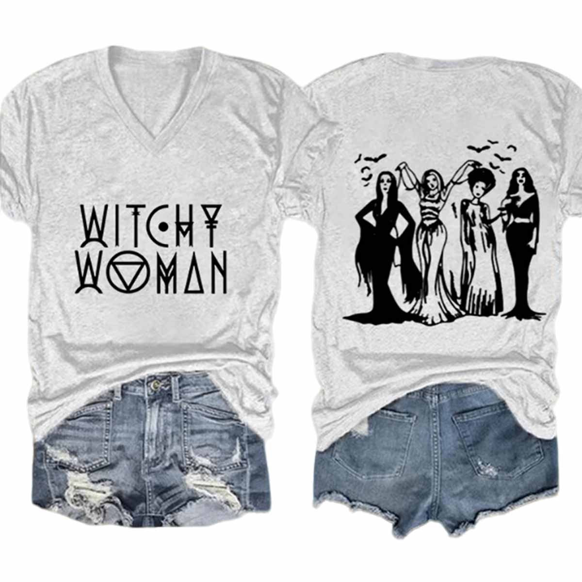 Women's Witchy Woman Print Casual T Shirt Women's Witchy Woman Print Casual T-Shirt