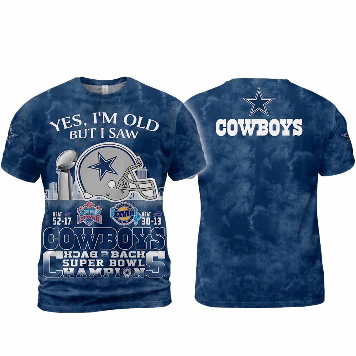 Yes I'm Old But I Saw Cowboys Back To Back Champions Shirt 2025 Yes I'm Old But I Saw Cowboys Back To Back Champions Shirt 2025