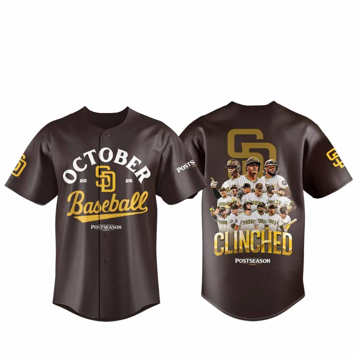 2025 Padres October Baseball Built For Fall Jersey 2025 Padres October Baseball Built For Fall Jersey