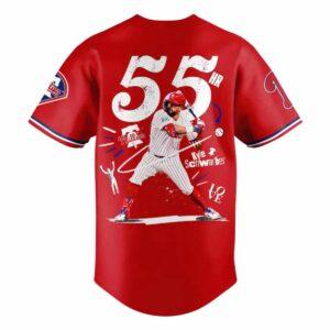 2025 Phillies Kyle Schwarber 55 Hr Red Jersey 1 2025 Phillies Kyle Schwarber 55 Hr Red Jersey