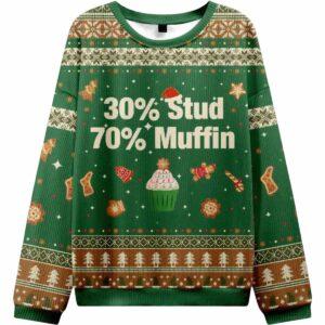 30％ Stud 70％ Muffin Ugly Christmas Sweater
