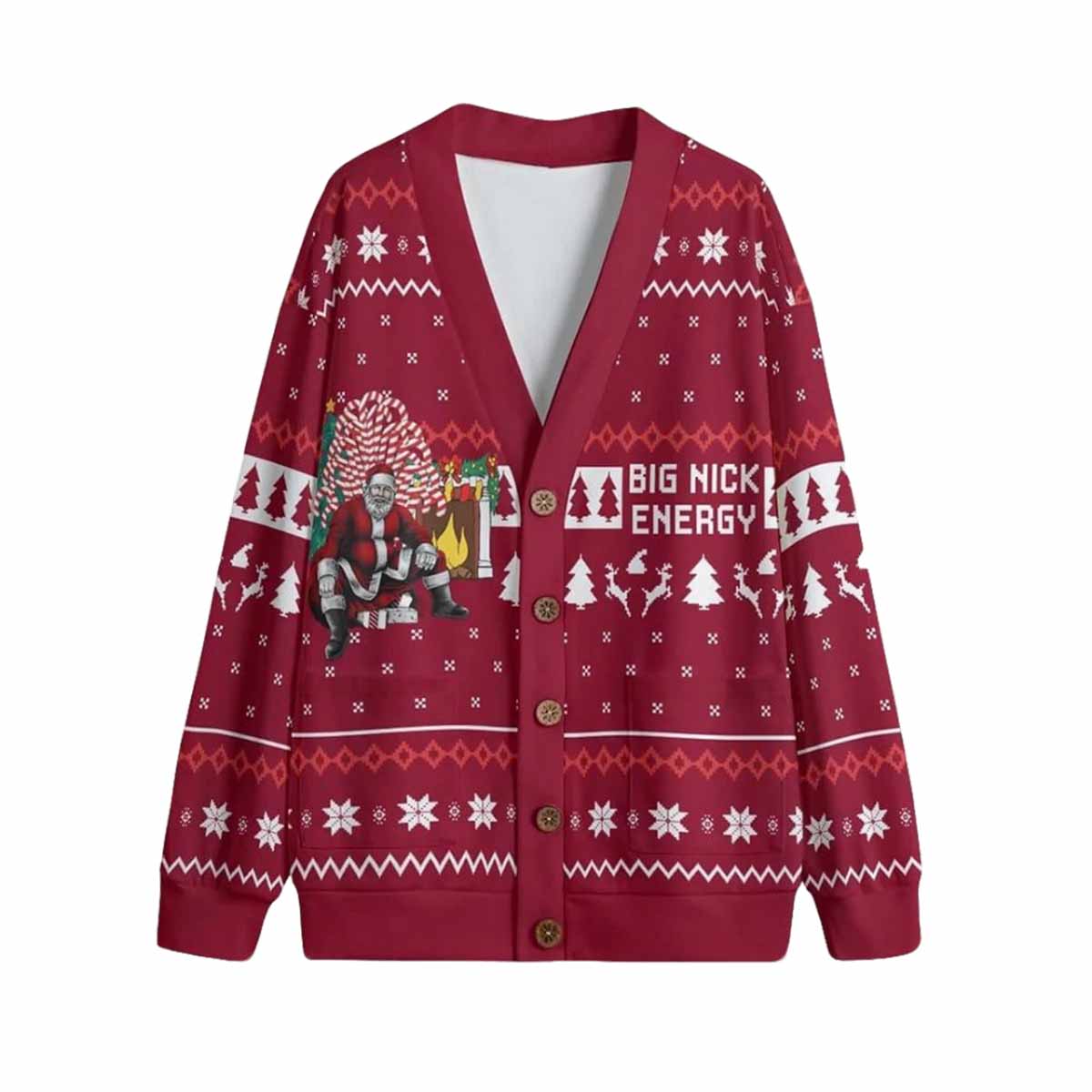Big Nick Energy Santa Christmas Cardigan Big Nick Energy Santa Christmas Cardigan