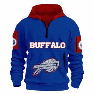 Bills Blue And Red Rivalries Quarter Zip Hoodie 2025
