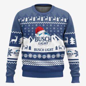 Busch Light Santa Hat Ugly Christmas Sweater Busch Light Santa Hat Ugly Christmas Sweater