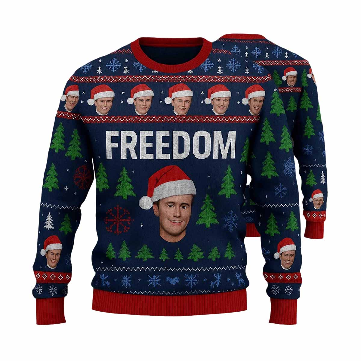 Charlie Kirk Freedom Christmas Ugly Sweater Charlie Kirk Freedom Christmas Ugly Sweater