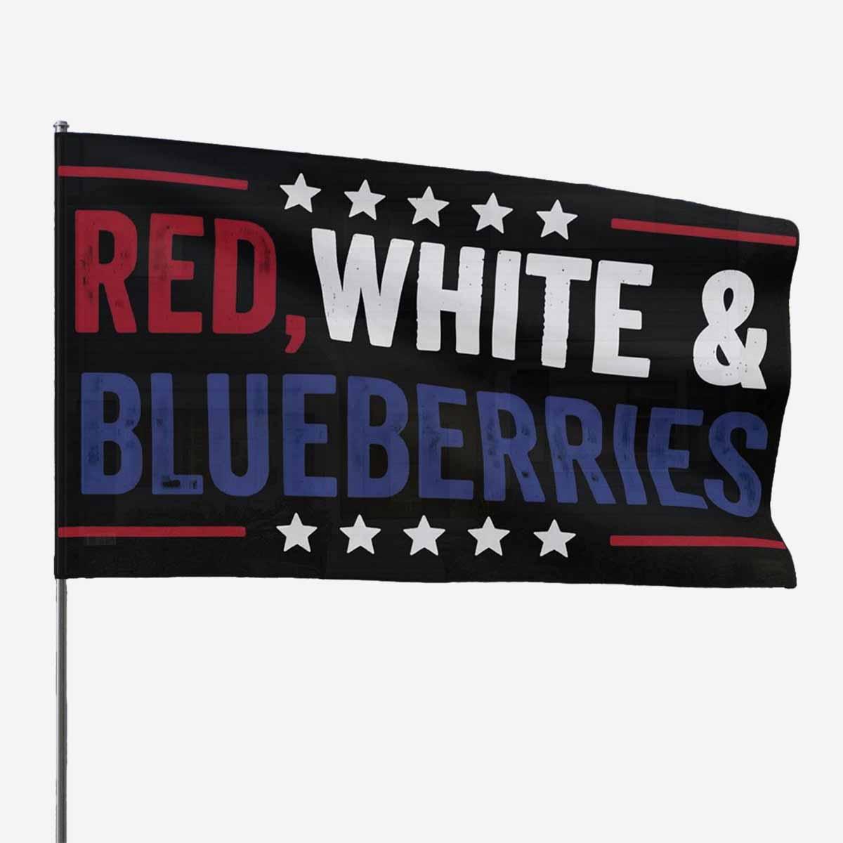 Charlie Kirk Red White and Blueberries Flag Charlie Kirk Red White and Blueberries Flag