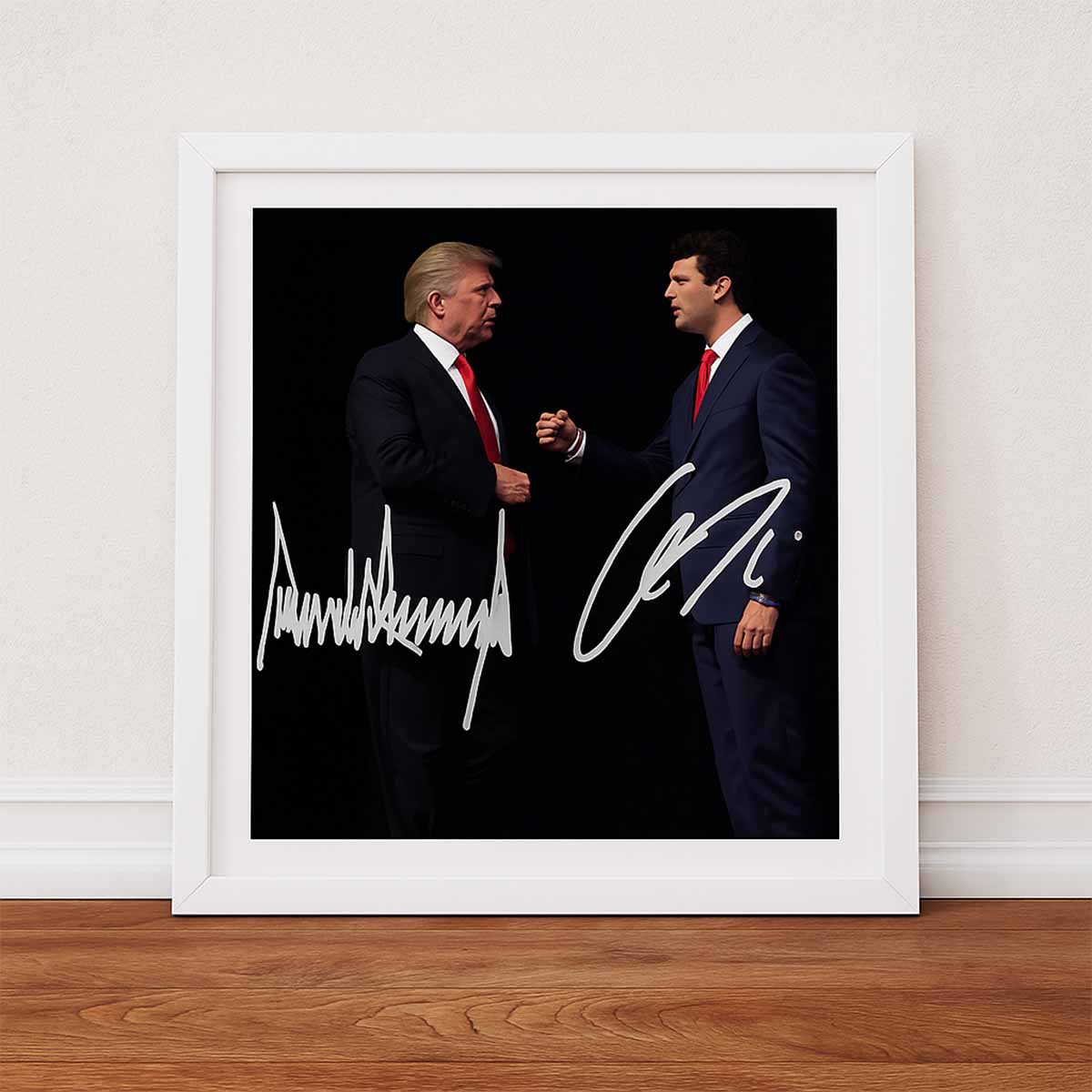 Charlie Kirk With Trump Sign Poster Charlie Kirk With Trump Sign Poster