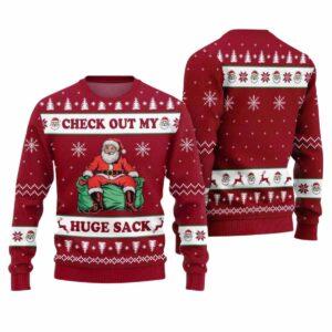 Check Out My Huge Sack Santa Ugly Christmas Sweater 1 Check Out My Huge Sack Santa Ugly Christmas Sweater