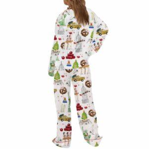 Christmas In NYC Silky Satin Pajama Set 1 Christmas In NYC Silky Satin Pajama Set