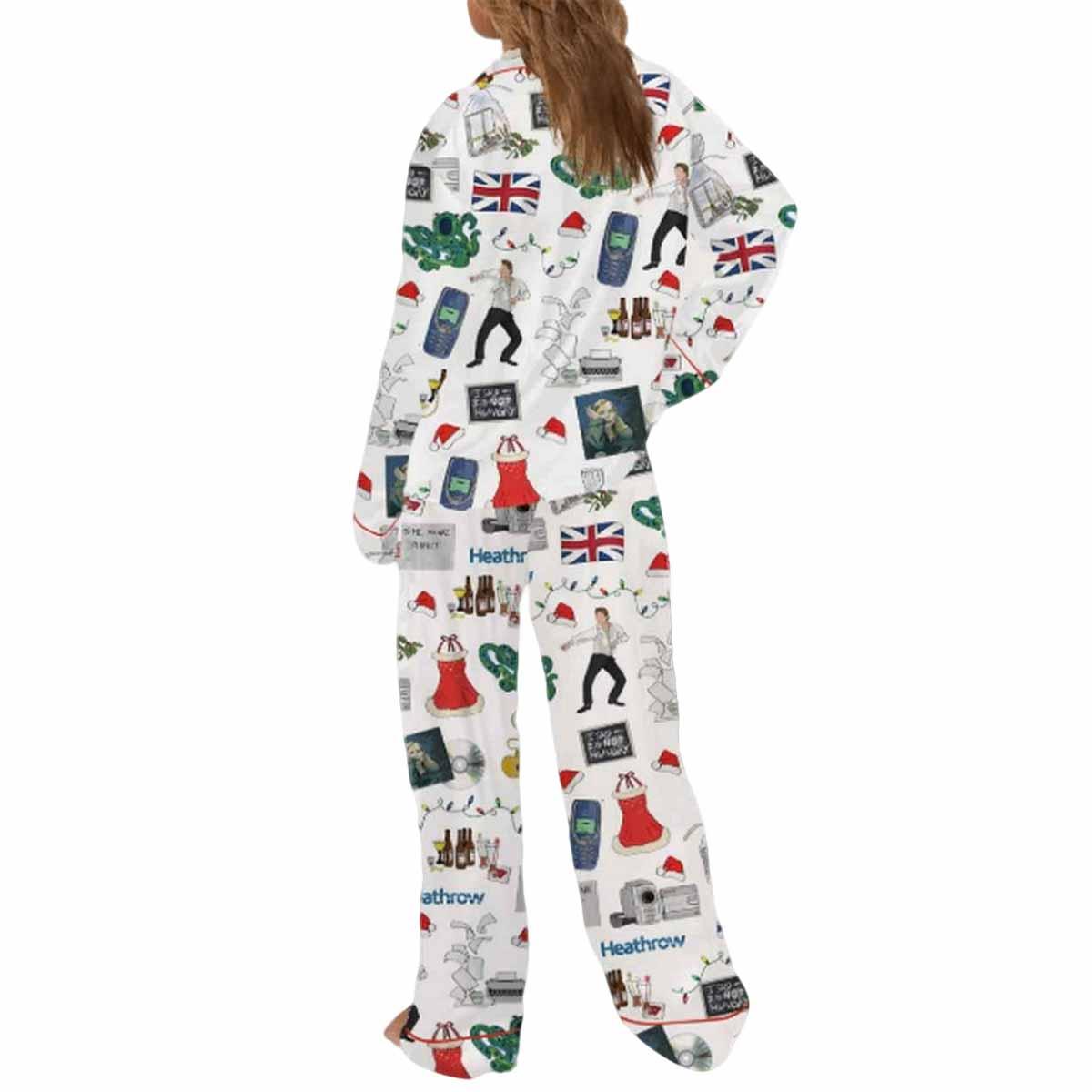 Christmas Love Actually Silky Satin Pajama Set Christmas Love Actually Silky Satin Pajama Set