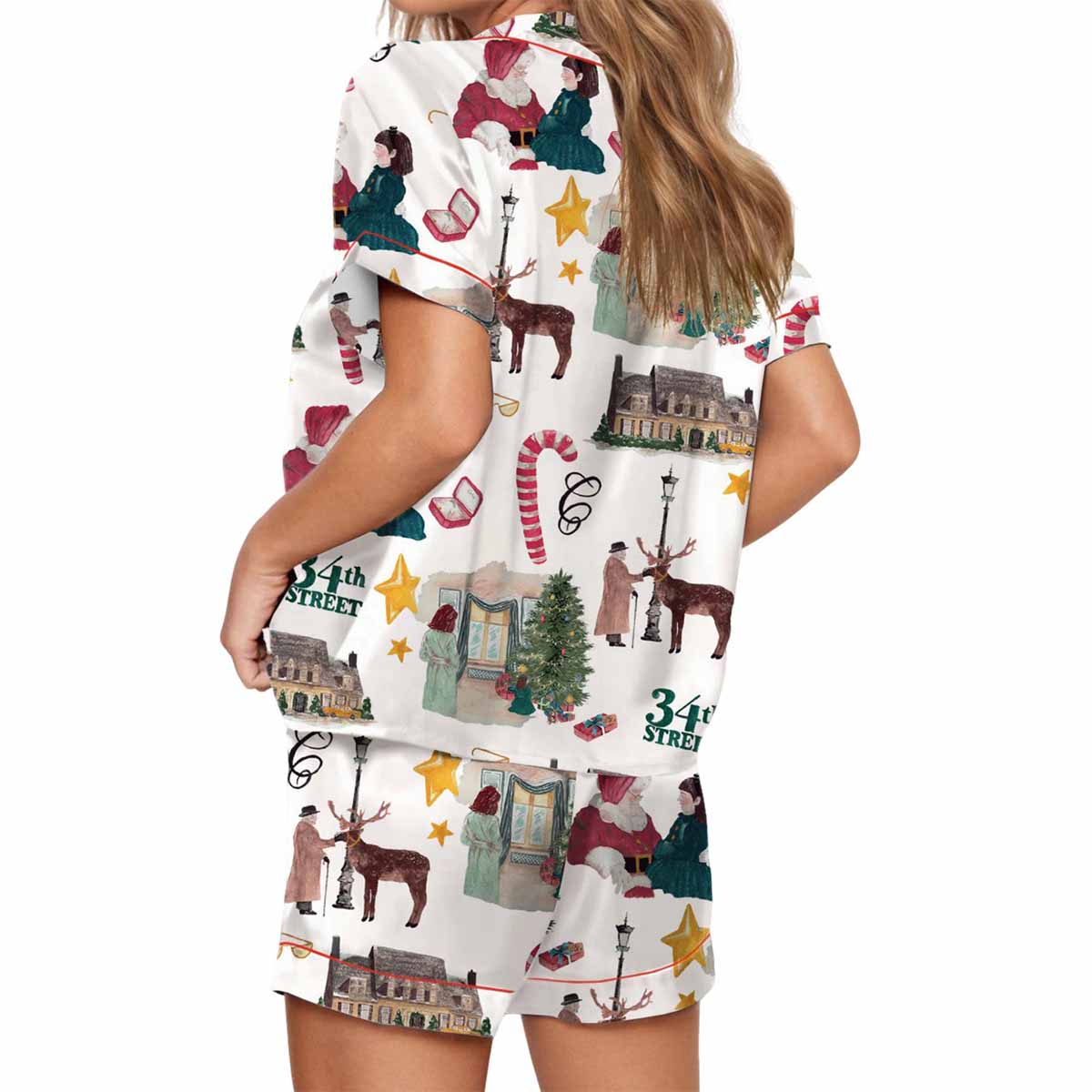 Christmas Miracle Street Silky Satin Pajama Set Christmas Miracle Street Silky Satin Pajama Set