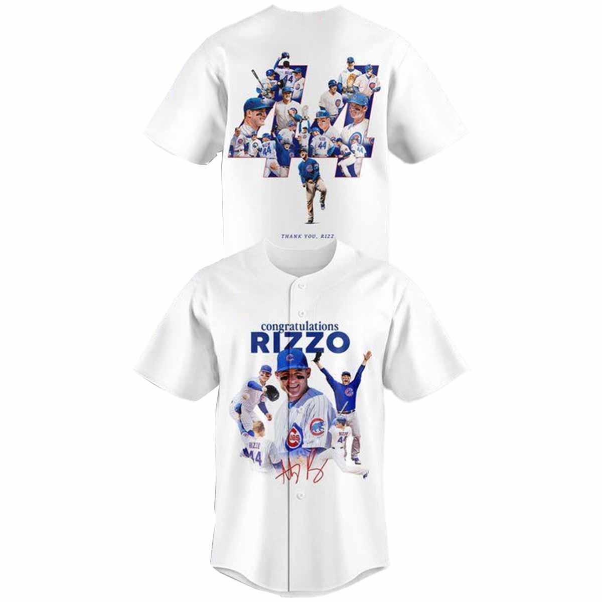 Cubs Legend Anthony Rizzo Thank You Rizz 2025 Jersey Cubs Legend Anthony Rizzo Thank You Rizz 2025 Jersey