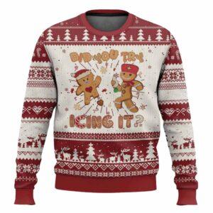 Did You Try Icing It Gingerbread Man Nurse Ugly Christmas Sweater Did You Try Icing It Gingerbread Man Nurse Ugly Christmas Sweater