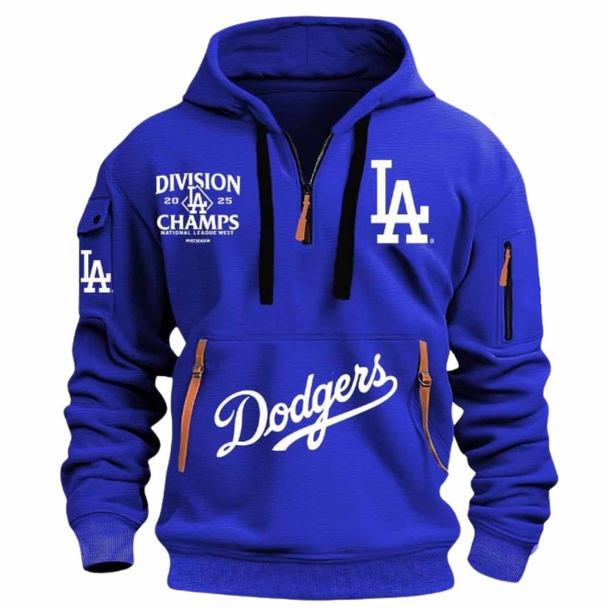 Dodgers Division Champs 2025 Quarter Zip Hoodie Dodgers Division Champs 2025 Quarter Zip Hoodie
