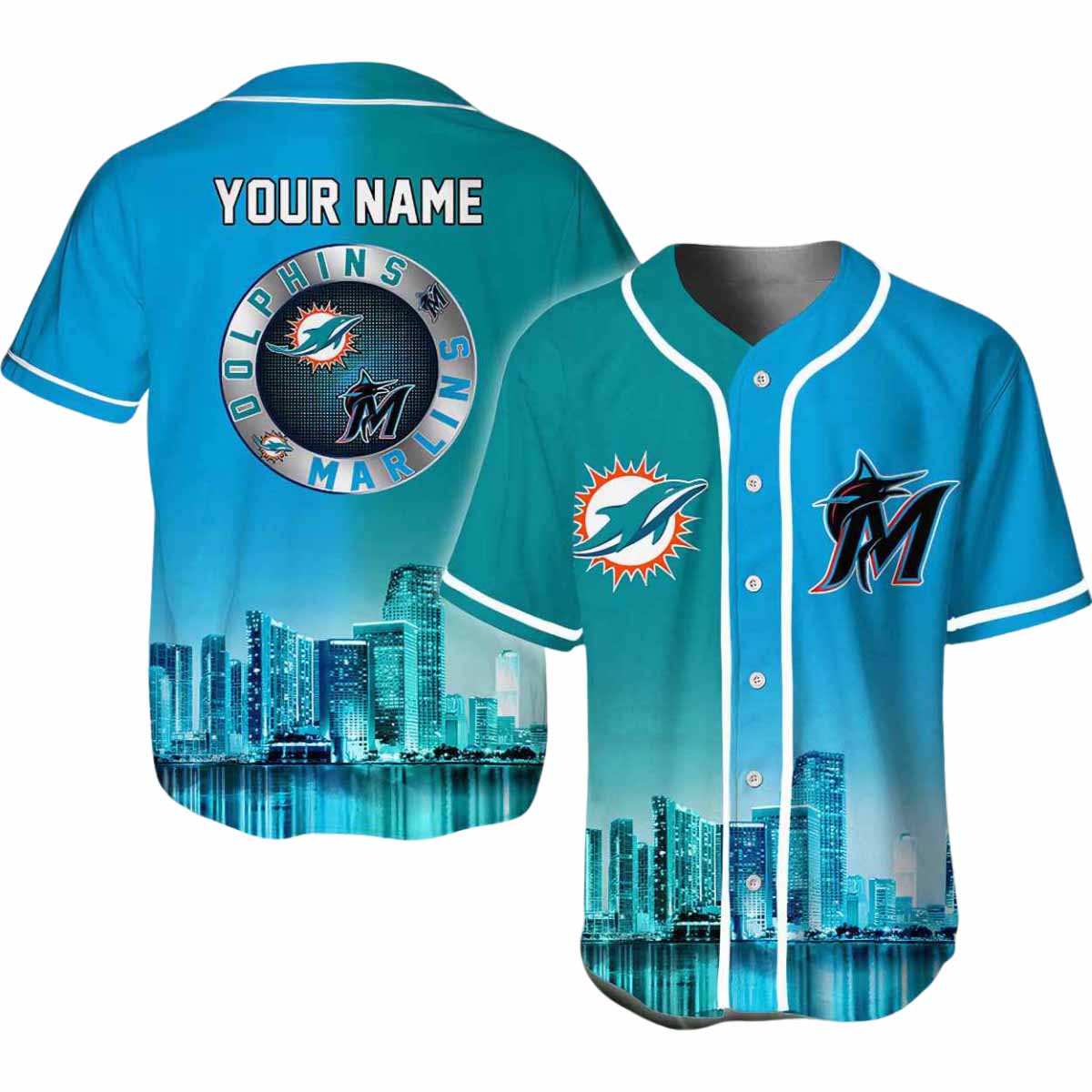 Dolphins x Marlins 3D Baseball Jersey Dolphins x Marlins 3D Baseball Jersey