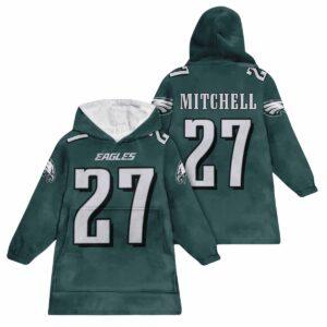 Eagles 27 Football Unisex Blanket Hoodie
