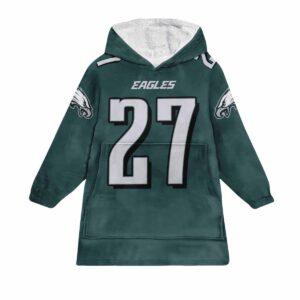 Eagles 27 Football Unisex Blanket Hoodie 1 Eagles 27 Football Unisex Blanket Hoodie