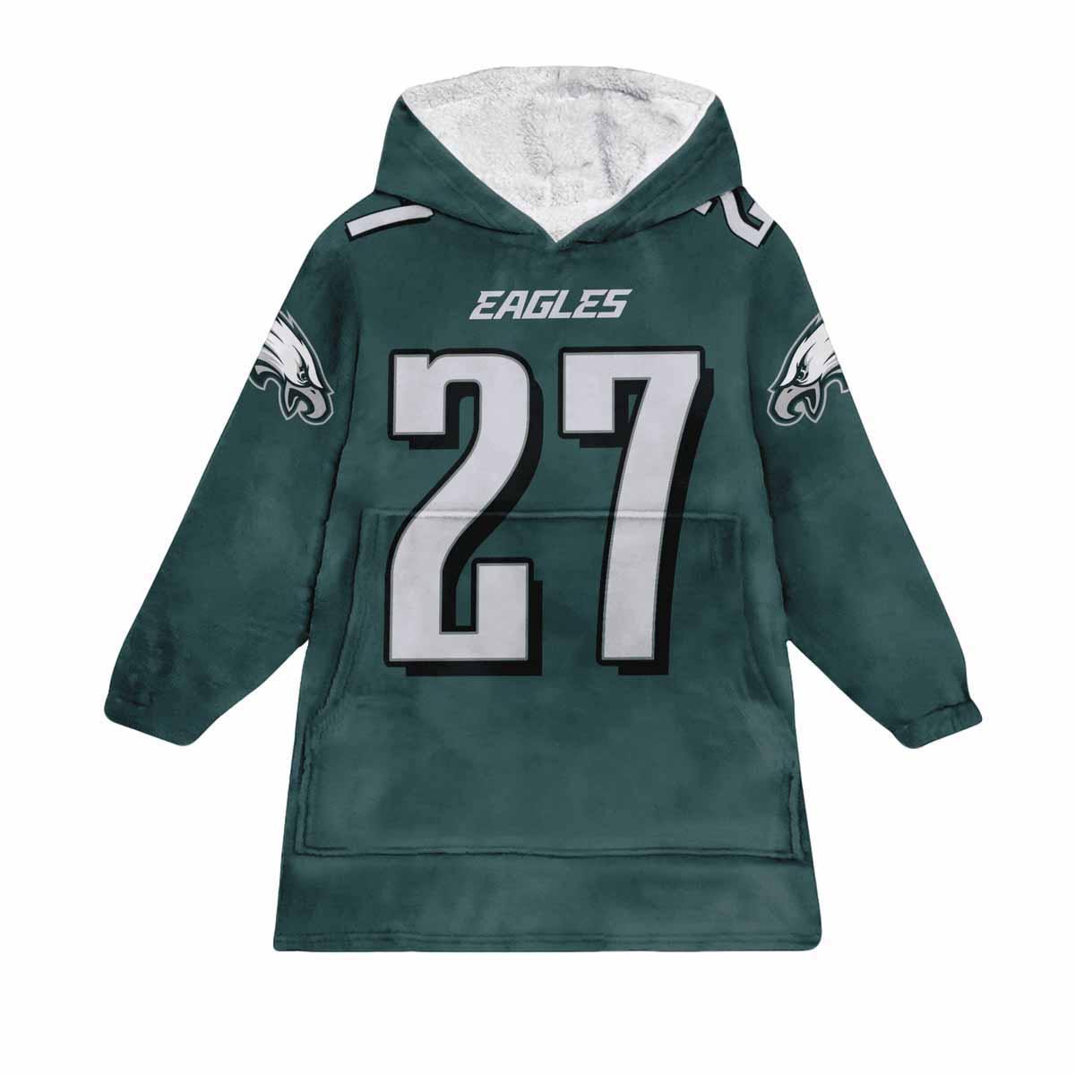 Eagles 27 Football Unisex Blanket Hoodie Eagles 27 Football Unisex Blanket Hoodie