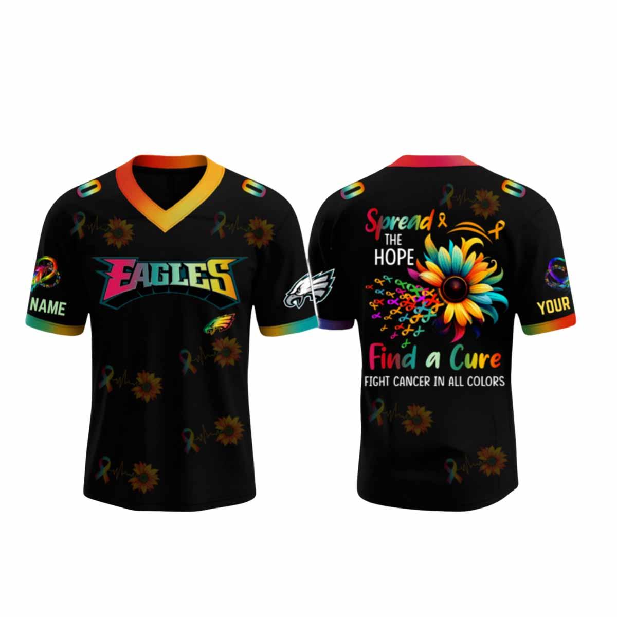 Eagles Fight Cancer In All Color Jersey 2025 Eagles Fight Cancer In All Color Jersey 2025