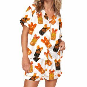 Halloween Pepper Drink Coquette Silky Satin Pajama Set Halloween Pepper Drink Coquette Silky Satin Pajama Set