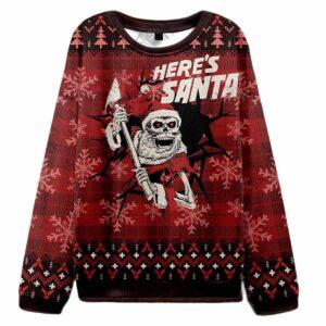Heres Santa Ugly Christmas Sweater