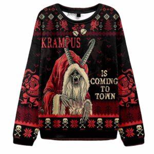 Krampus is Coming to Town Ugly Christmas Sweater Krampus is Coming to Town Ugly Christmas Sweater