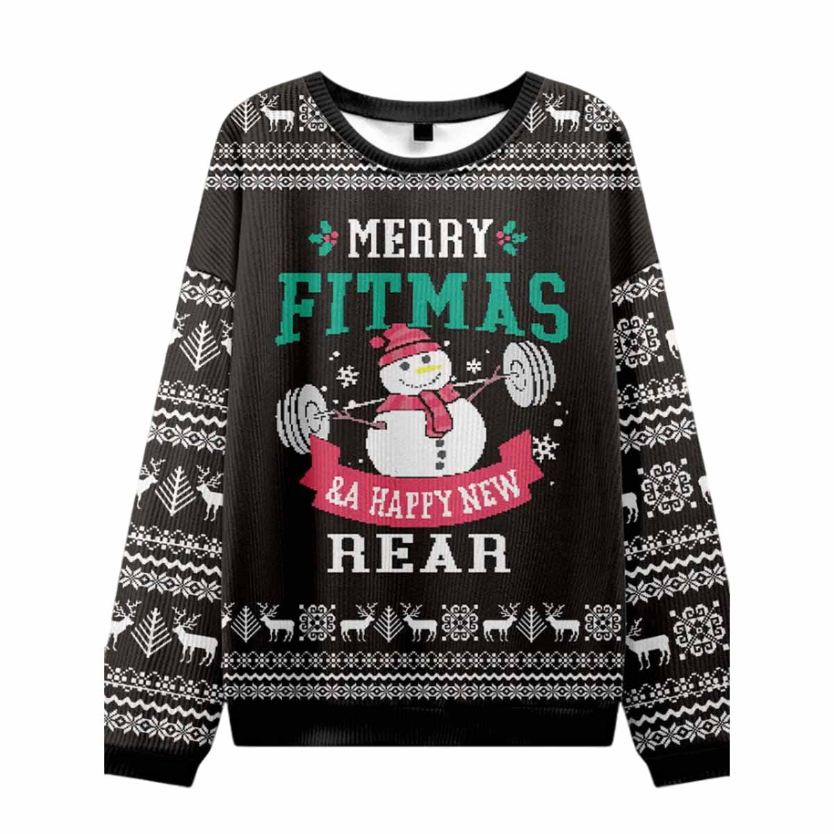 Merry Fitmas Rear Ugly Christmas Sweater Merry Fitmas Rear Ugly Christmas Sweater
