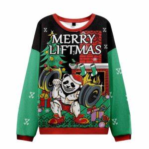 Merry Liftmas Muscle Panda Ugly Christmas Sweater Merry Liftmas Muscle Panda Ugly Christmas Sweater