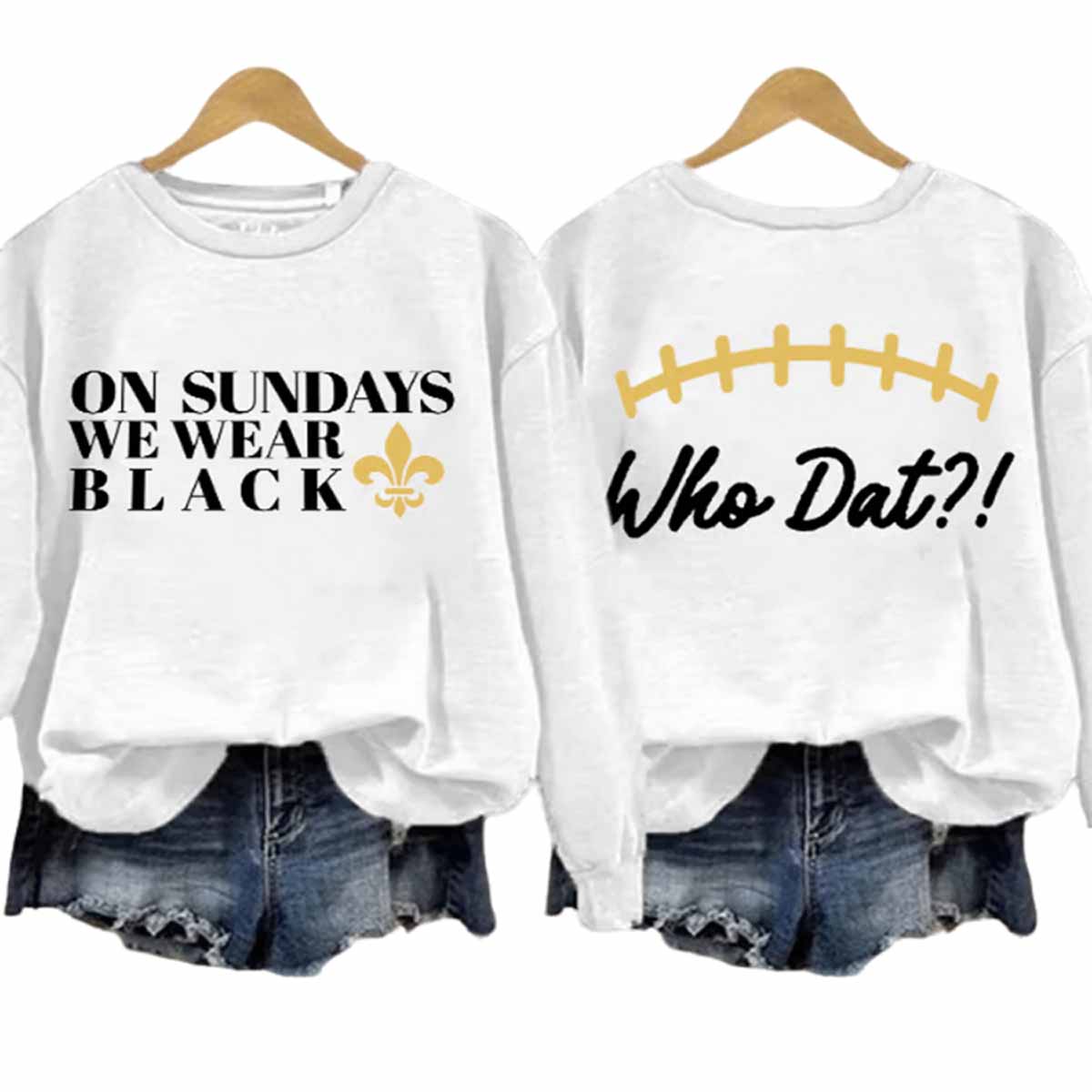 New Orleans On Sunday We Wear Black Who Dat Shirt New Orleans On Sunday We Wear Black Who Dat Shirt