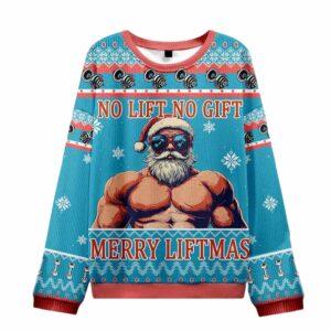 No Lift No Gift Merry Liftmas Ugly Christmas Sweater No Lift No Gift Merry Liftmas Ugly Christmas Sweater