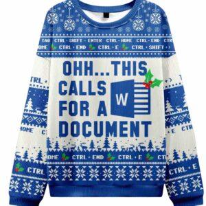 Ohh This Calls For A Document Ugly Christmas Sweater Ohh This Calls For A Document Ugly Christmas Sweater