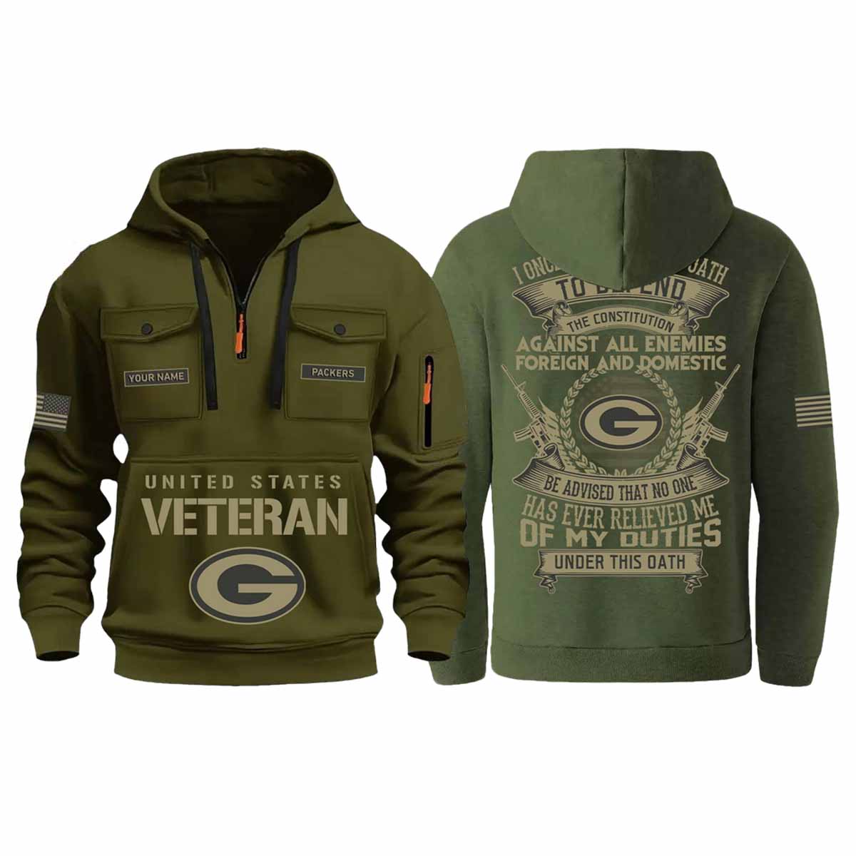 Packers Happy Veterans Day Night Game 2025 Quarter Zip Hoodie Packers Happy Veterans Day Night Game 2025 Quarter Zip Hoodie