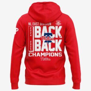 Phillies Division Champs Back To Back NL East Champions 2025 Hoodie