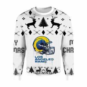 Rams Drip Helmet Ugly Christmas Sweater