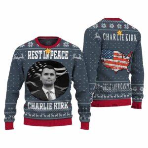 Rest In Peace Charlie Kirk Ugly Christmas Sweater 1 Rest In Peace Charlie Kirk Ugly Christmas Sweater