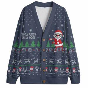 Santa Floss Like A Boss Christmas Cardigan