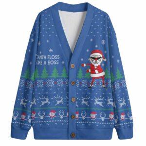 Santa Floss Like A Boss Christmas Cardigan