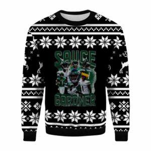 Sauce Gardner Jets Ugly Christmas Sweater Sauce Gardner Jets Ugly Christmas Sweater