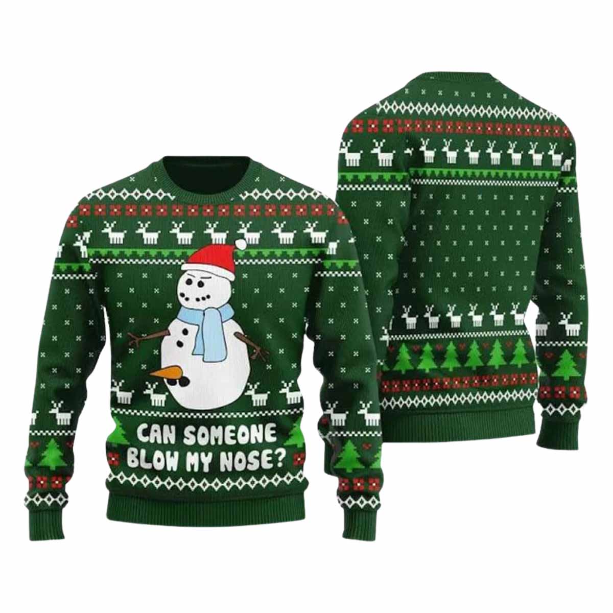 Snowman Blow My Nose Ugly Xmas Sweater Snowman Blow My Nose Ugly Xmas Sweater