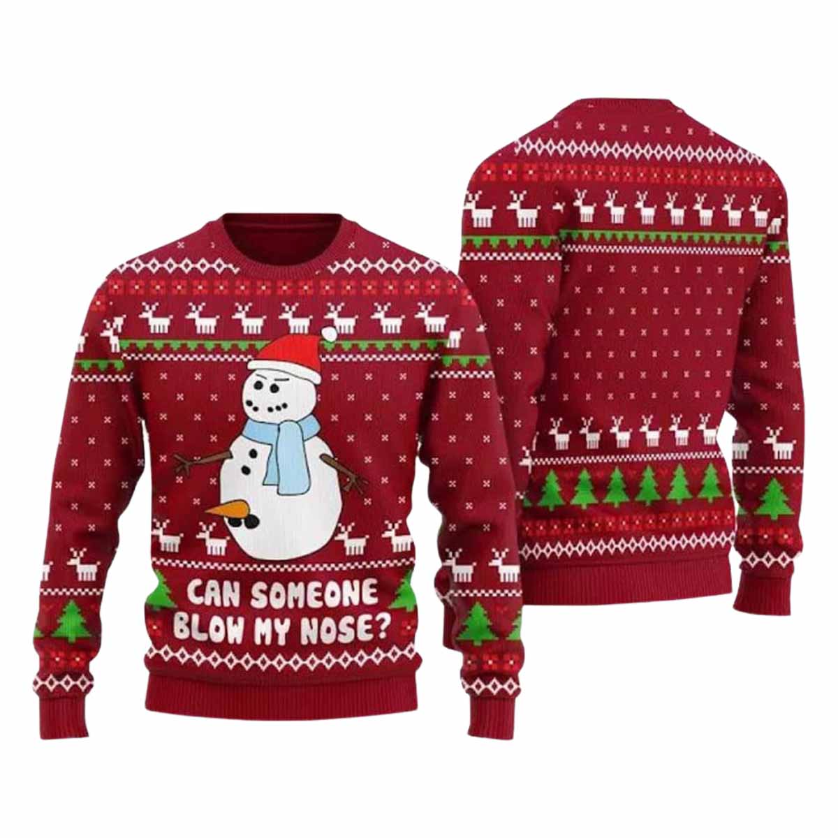 Snowman Blow My Nose Ugly Xmas Sweater Snowman Blow My Nose Ugly Xmas Sweater