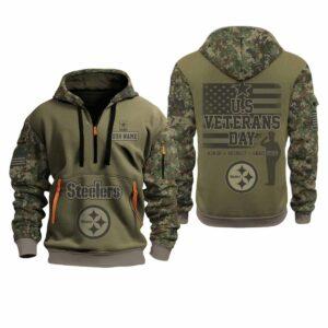 Steelers Happy Veterans Day Night Game 2025 Quarter Zip Hoodie Steelers Happy Veterans Day Night Game 2025 Quarter Zip Hoodie