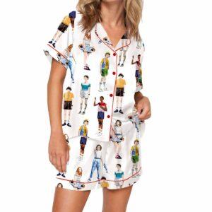Stranger Things Friends Dont Lie Silky Satin Pajama Set 1 Stranger Things Friends Don’t Lie Silky Satin Pajama Set