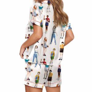 Stranger Things Friends Dont Lie Silky Satin Pajama Set 2 Stranger Things Friends Don’t Lie Silky Satin Pajama Set