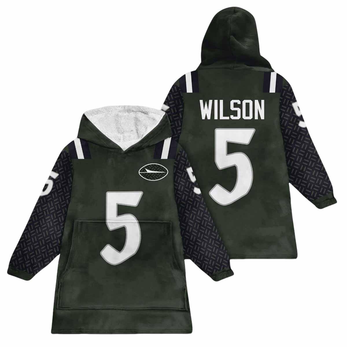 Wilson 5 Jets Unisex Blanket Hoodie Wilson 5 Jets Unisex Blanket Hoodie