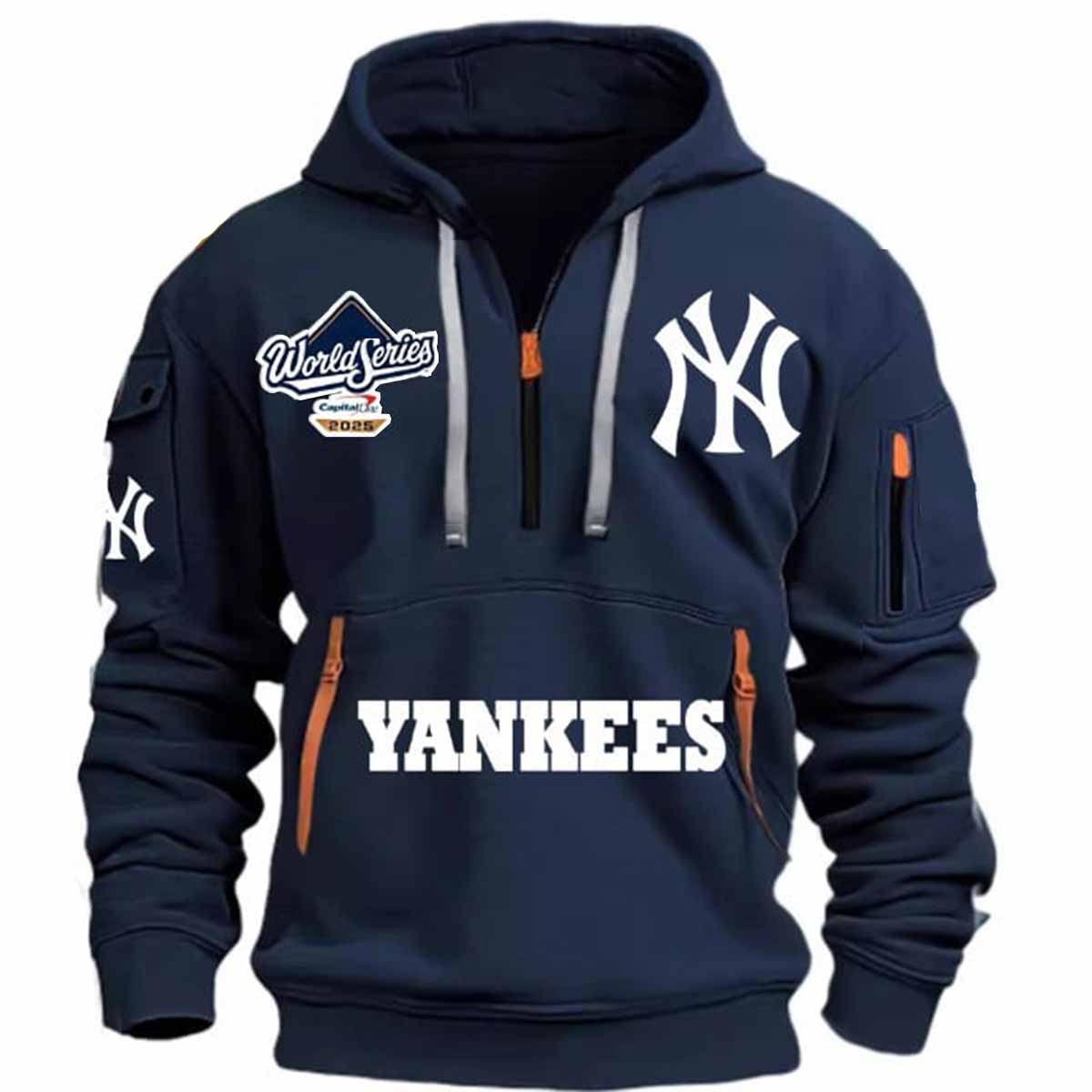Yankees World Series 2025 Quarter Zip Hoodie Yankees World Series 2025 Quarter Zip Hoodie