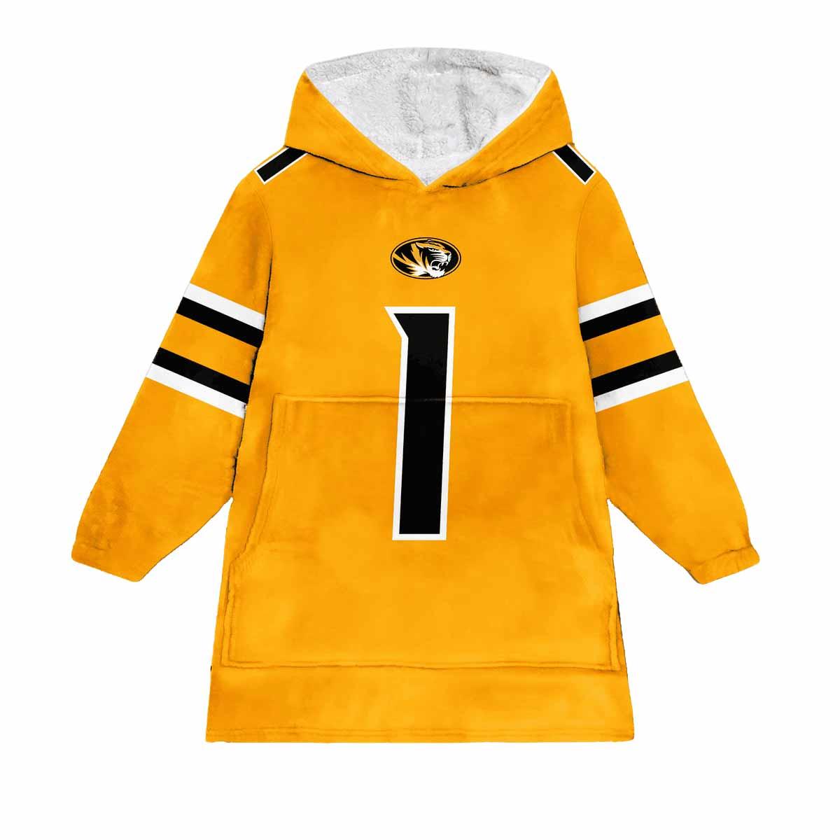 1 Missouri Football Unisex Blanket Hoodie 1 Missouri Football Unisex Blanket Hoodie