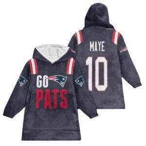 10 Patriots Go Pats Football Unisex Blanket Hoodie