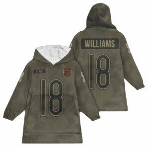 18 Williams Bears Football Blanket Hoodie