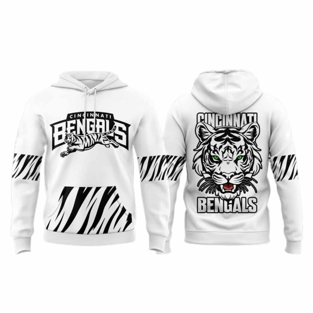 2025 Bengals White Hoodie 2025 Bengals White Hoodie