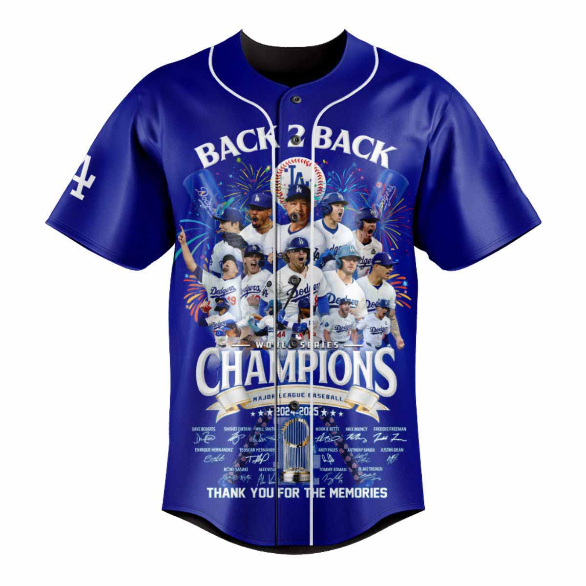 2025 Dodgers Back 2 Back World Series Thank You For The Memories Jersey 2025 Dodgers Back 2 Back World Series Thank You For The Memories Jersey